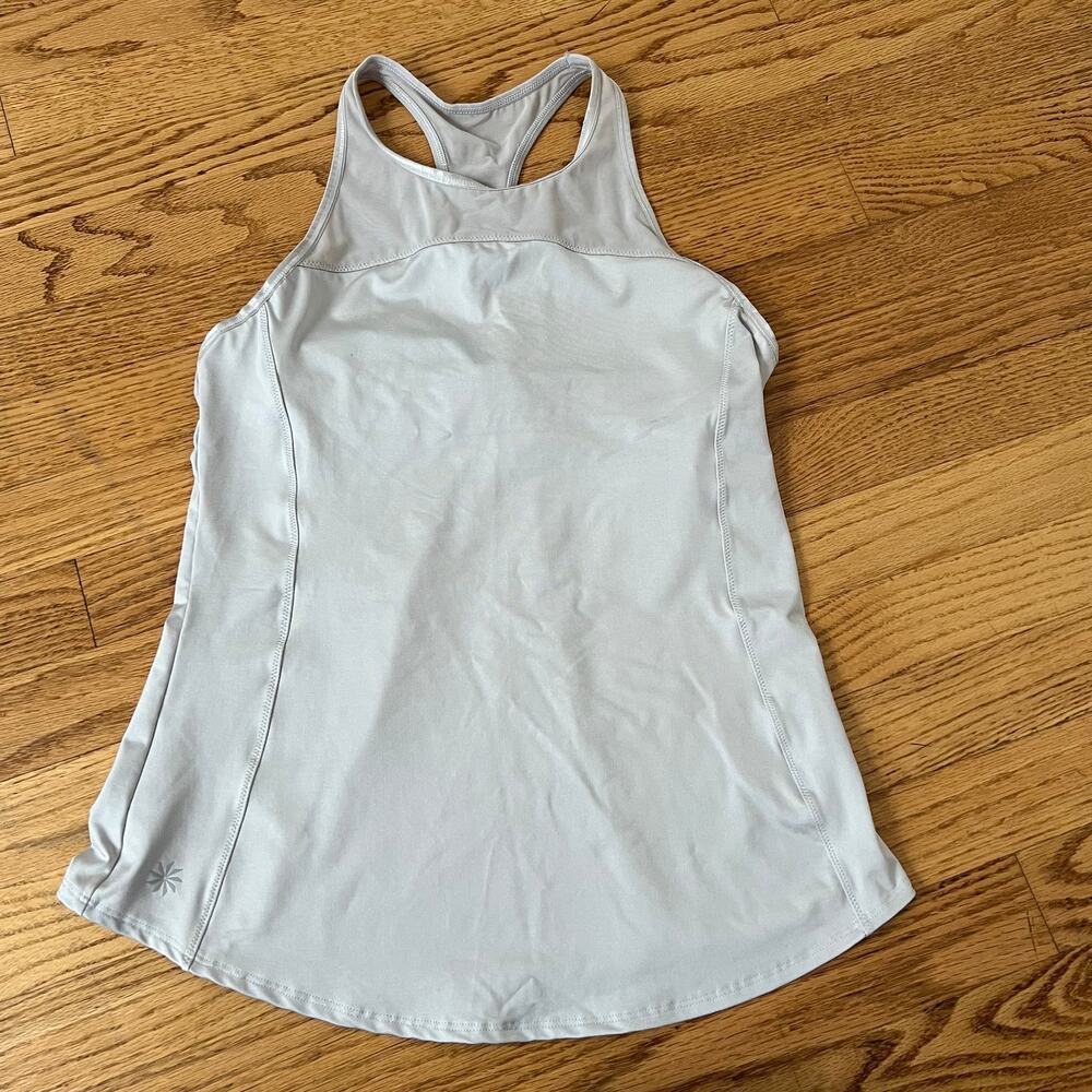 Athleta Women's Gray Racer Back Bra Insert Exercise Tank Top - Small